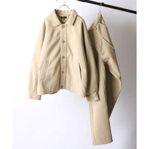 セットアップ ウールライクビッグシルエットジャケット＋パンツ