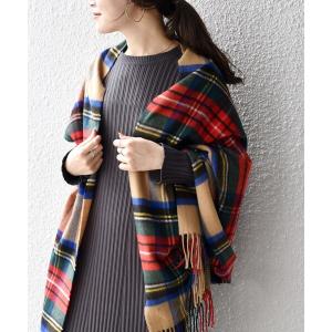 ストール マフラー 「SHIPS別注」JOHNSTONS:カシミヤチェックストール レディース