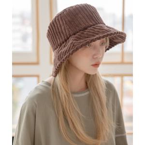 帽子 ベーシックコーデュロイバケットハット