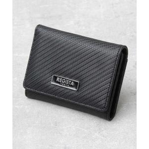 財布 REGiSTA / レジスタ / エンボス加工 フェイクレザー 三つ折り財布 / コンパクトウォレット