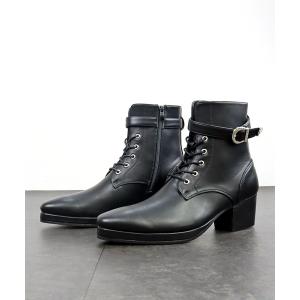 LOVEHUNTER（ラブハンター） ブーツ +7.5cm ハイソール スクエア円柱