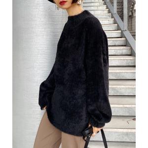 ニット ハイネックソフトフェザーニット