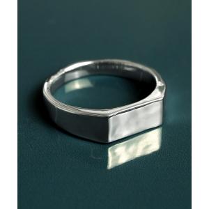指輪 レディース SILVER925「souhait」シンプル印台ペアリング (細)/レディース/メンズ/ペアリング｜ZOZOTOWN Yahoo!店