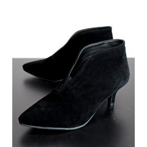 ブーツ Liberty doll / ポインテッドトゥ5.5cmピンヒールVカットショートブーティ(5538)ショートブーツ レディース