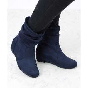 ブーツ Liberty doll / 5.5cmインヒール ドレープインヒールファーブーツ(9005)ショートブーツ レディース