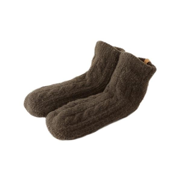 靴下 「SocksDEPO」プレミアシュークリーム糸使用　あったか ルームソックス レディース メン...