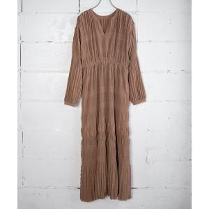 ワンピース レディース PLEATS LONG DRESS｜zozo