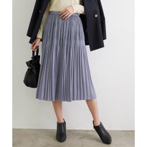 スカート 【撥水加工】マジョリカプリーツミディ丈スカート