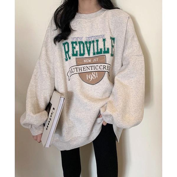 トレーナー スウェット ビッグシルエット プルオーバー カレッジロゴ プリント スウェット トレーナ...