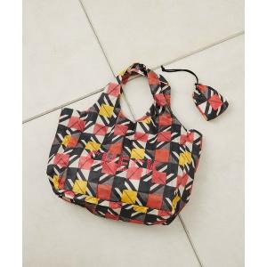 エコバッグ バッグ earオリジナル柄ロゴエコバッグ　収納用巾着つき