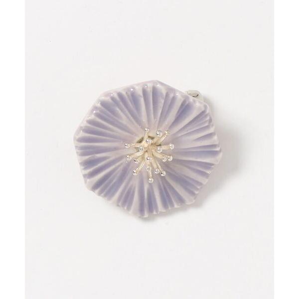 ブローチ レディース 「IRODORI」花のbroach（ミヤコワスレ）薄紫