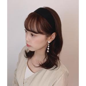 カチューシャ レディース スエードワイド ヘアカチューシャ