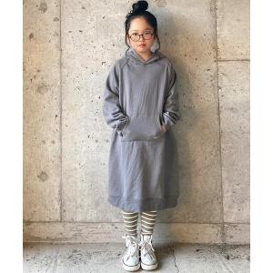 ワンピース スウェードライク裏起毛フードワンピース