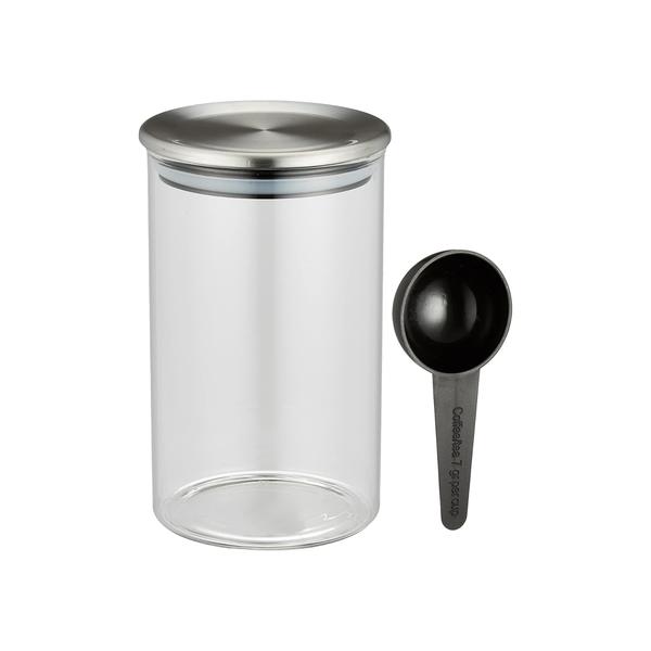 キッチン スタンダード ガラスキャニスター ステンレスリッド 600ml