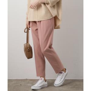 パンツ スラックス サイド釦付きテーパードパンツ