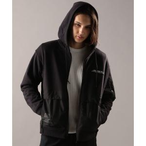 パーカー コンビネーション ジップパーカー/L/S WR COMBINATION