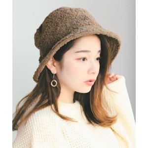 帽子 ハット ボアバケットハット レディース