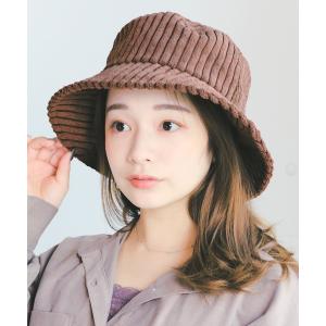 帽子 ハット 太コーデュロイバケットハット レディース