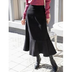 スカート リブレスコーデュロイフレアヘムスカート