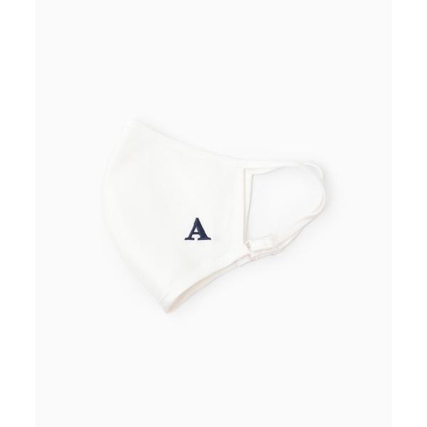 マスク イニシャル刺繍入りサテン立体型マスク2枚セット「洗える」