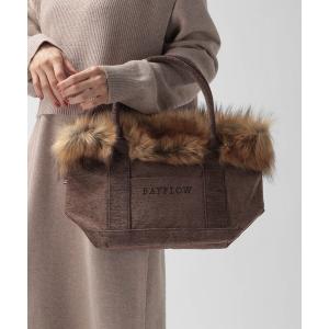 トートバッグ 20FW フェイクファーパイルロゴトートM レディース