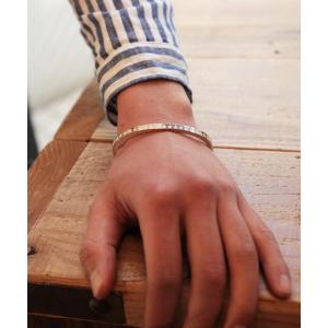 amp japan バングル Stamped ＆ Twisted Bangle -Thin- シルバー