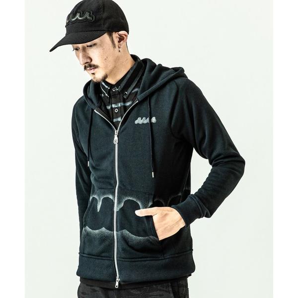 パーカー ACANTHUS：muta Stencil Freedom Sleeve Zip-up P...