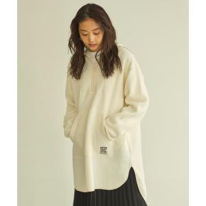 チュニック ボアハーフジップチュニック