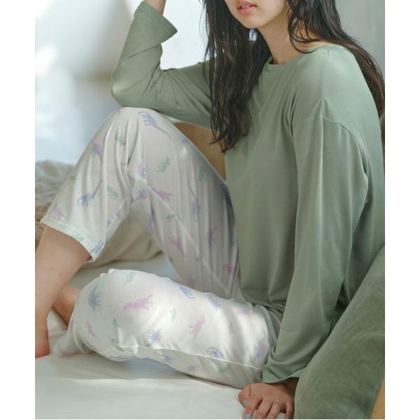 パジャマ ルームウェア レーヨンブレンドハラマキ温活パジャマ上下セット レディース