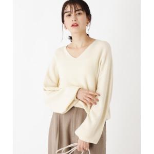 ニット ◆FOX/WOOL MIX　あぜVネックニット
