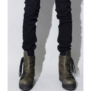 ブーツ 「NO ID.」High Cut Side Lace-Up Boots / ハイ カット サイド レースアップ ブーツ メンズ