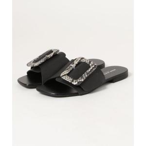 サンダル バックル付きフラットサンダル/121 レディース