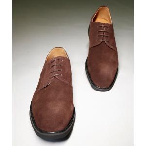 ビジネスシューズ DEDES 本革 プレーントゥ スウェード ドレスシューズ メンズ