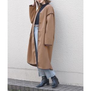 アウター パイピングロングコート