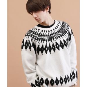 ニット 求心柄ニットセーター