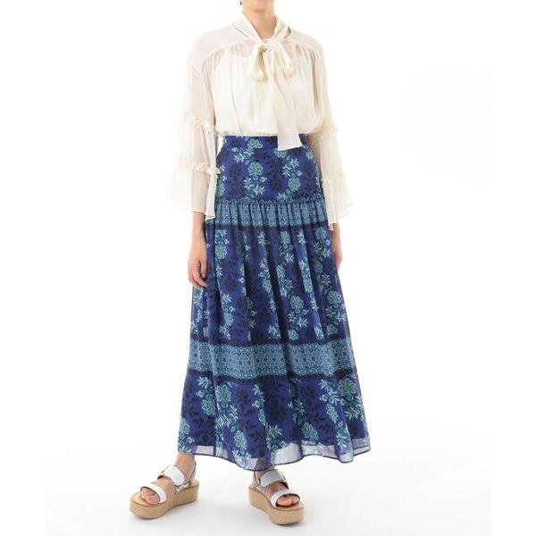 スカート サラサシフォンロングスカート