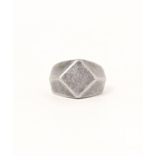 指輪 メンズ 「OKUOKU　0909」ステンレス　ダイヤ型　印台デザイン　リング