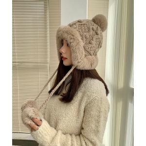 LOWRYS FARM（ローリーズファーム） ニット帽 ニットキャップ マフラー