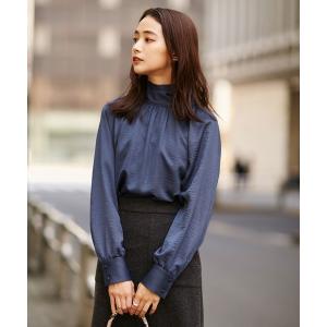 シャツ ブラウス バックボウタイギャザーブラウス