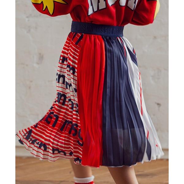 スカート 入学式 MSGM(エムエスジーエム)Kids ＆ Junior 配色プリーツスカート キッ...