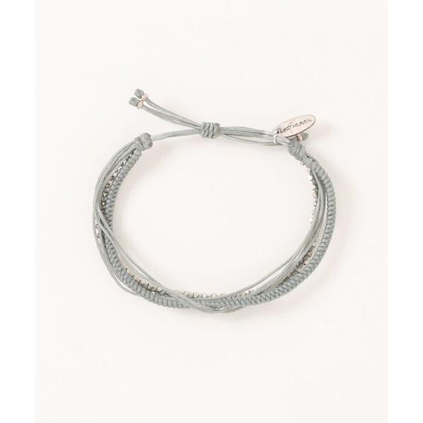 ブレスレット LASTHEAVEN/カレンシルバービーズ＆ワックスコードブレスレット レディース メ...