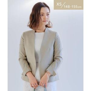 ジャケット ノーカラージャケット [ XS / H148-155cm ][ 手洗い可能 / カチリラ ] ★★D ノーラペル ジャケット -JJSP