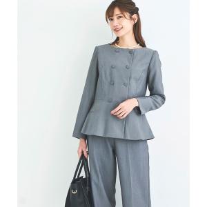 andrea&co. ブラウス＋ワイドパンツセット セール】【3点セット】ツイードノーカラージャケット ブラウス