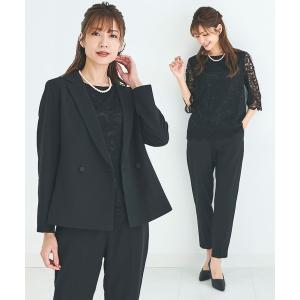 レースブラウス・ジャケット・センタープリーツパンツ