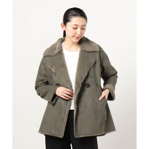 コート ムートンコート Sustainable atmos pink /  ショートシープエコムートンダブルミドルコート