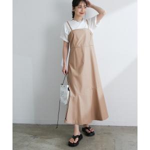 ワンピース 「ヴィーガンエコレザー」キャミワンピース レディース