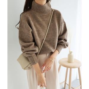 ニット ストレッチハイネックニットトップス