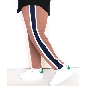 パンツ ポンチ素材 サイドライン パンツ キッズ