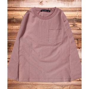 tシャツ 無地 ポケット付き 長袖カットソー ロンT キッズ キッズ 子供服