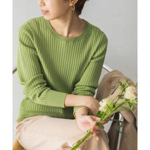 ニット セーター R/Nコンパクトリブニット(長袖) レディース